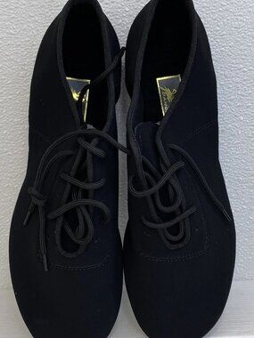 Aida Latin & Salsa Ballroom Dance Shoes Men's Size 8 25.5cm Black Suede Velvet